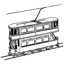 Раскраска: трамвай (транспорт) #145598 - Раскраски для печати