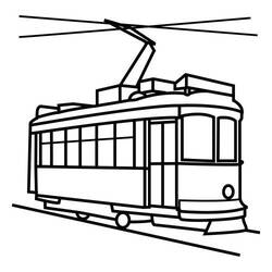 Раскраска: трамвай (транспорт) #145802 - Раскраски для печати
