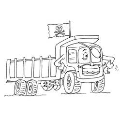 Раскраска: грузовик (транспорт) #135558 - Бесплатные раскраски для печати