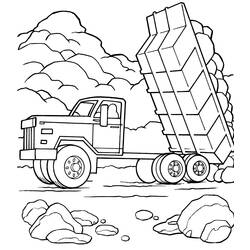 Раскраска: грузовик (транспорт) #135643 - Раскраски для печати