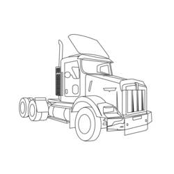 Раскраска: грузовик (транспорт) #135647 - Бесплатные раскраски для печати