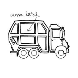 Раскраска: грузовик (транспорт) #135651 - Бесплатные раскраски для печати