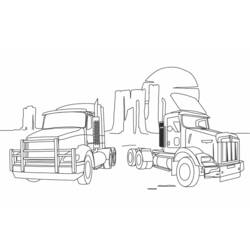 Раскраска: грузовик (транспорт) #135676 - Бесплатные раскраски для печати