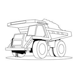 Раскраска: грузовик (транспорт) #135677 - Бесплатные раскраски для печати