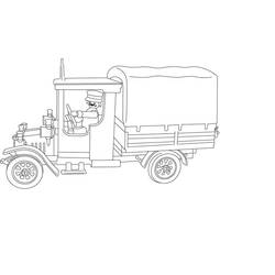 Раскраска: грузовик (транспорт) #135685 - Бесплатные раскраски для печати