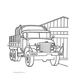 Раскраска: грузовик (транспорт) #135737 - Бесплатные раскраски для печати