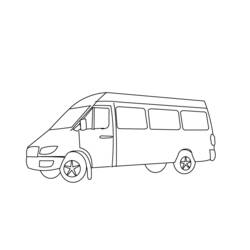 Раскраска: фургон (транспорт) #145097 - Раскраски для печати