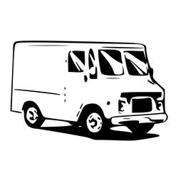 Раскраска: фургон (транспорт) #145275 - Раскраски для печати