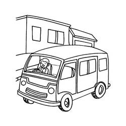Раскраска: фургон (транспорт) #145286 - Раскраски для печати