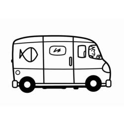 Раскраска: фургон (транспорт) #145401 - Раскраски для печати