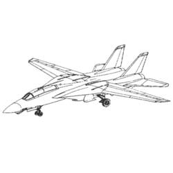 Раскраска: Военный самолет (транспорт) #141046 - Раскраски для печати