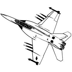 Раскраска: Военный самолет (транспорт) #141056 - Раскраски для печати