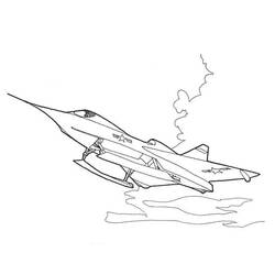 Раскраска: Военный самолет (транспорт) #141072 - Бесплатные раскраски для печати