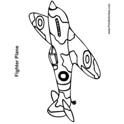Раскраска: Военный самолет (транспорт) #141095 - Бесплатные раскраски для печати