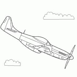 Раскраска: Военный самолет (транспорт) #141127 - Бесплатные раскраски для печати