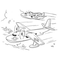 Раскраска: Военный самолет (транспорт) #141128 - Бесплатные раскраски для печати
