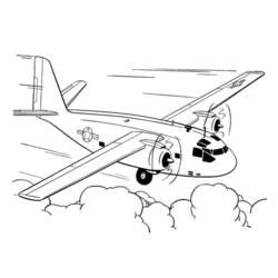 Раскраска: Военный самолет (транспорт) #141171 - Раскраски для печати