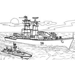 Раскраска: Военная лодка (транспорт) #138457 - Раскраски для печати
