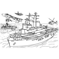 Раскраски: Военная лодка - Раскраски для печати