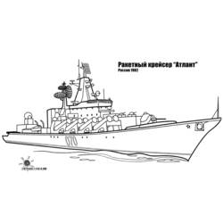 Раскраска: Военная лодка (транспорт) #138488 - Раскраски для печати