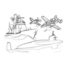 Раскраска: Военная лодка (транспорт) #138494 - Раскраски для печати