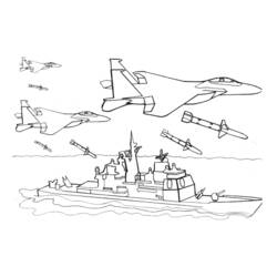 Раскраска: Военная лодка (транспорт) #138534 - Раскраски для печати