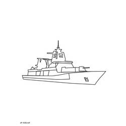 Раскраска: Военная лодка (транспорт) #138643 - Раскраски для печати