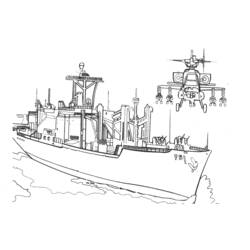 Раскраска: Военная лодка (транспорт) #138652 - Раскраски для печати
