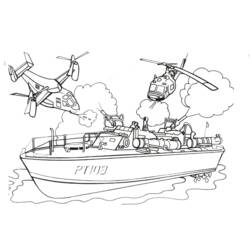 Раскраска: Военная лодка (транспорт) #138665 - Раскраски для печати