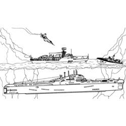 Раскраска: Военная лодка (транспорт) #138709 - Раскраски для печати