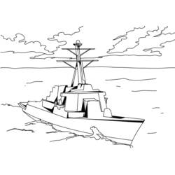 Раскраска: Военная лодка (транспорт) #138741 - Раскраски для печати
