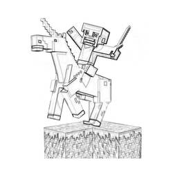 Раскраска: Minecraft (Видео игры) #113773 - Бесплатные раскраски для печати