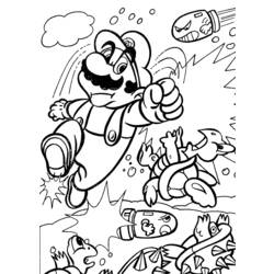 Раскраска: Super Mario Bros (Видео игры) #153627 - Раскраски для печати