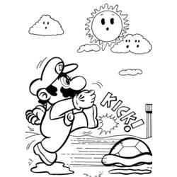 Раскраска: Super Mario Bros (Видео игры) #153677 - Бесплатные раскраски для печати