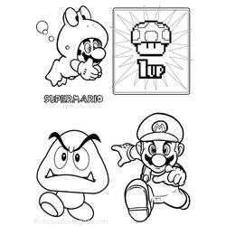 Раскраска: Super Mario Bros (Видео игры) #153700 - Бесплатные раскраски для печати