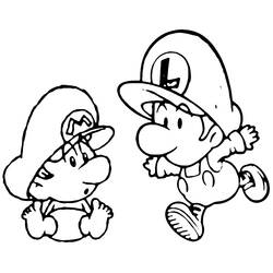 Раскраска: Super Mario Bros (Видео игры) #153702 - Раскраски для печати